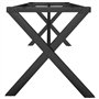 vidaXL Pieds de Table Basse Cadre en X, Pieds de Table d'Appoint, Pieds de Table d'Extrémité Salon Maison Intérieur, 140x30x43 c