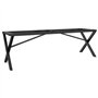 vidaXL Pieds de Table Basse Cadre en X, Pieds de Table d'Appoint, Pieds de Table d'Extrémité Salon Maison Intérieur, 140x30x43 c