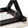vidaXL Pieds de Table Basse Cadre en X, Pieds de Table d'Appoint, Pieds de Table d'Extrémité Salon Maison Intérieur, 140x30x43 c