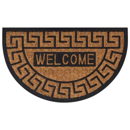vidaXL Tapis de Porte Demi-Rond