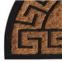 vidaXL Tapis de Porte Demi-Rond, Paillasson Antidérapant, Tapis de Sol, Tapis d'Entrée Jardin, Moderne, 45x75 cm Caoutchouc et F