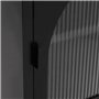 vidaXL Tables de Chevet 2 pcs, Armoires de Nuit avec Étagère Réglable, Tables de Nuit avec Rangement Chambre, Moderne, Noir Verr