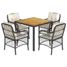 vidaXL Ensemble à Manger de Jardin avec Coussins 5 pcs