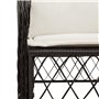 vidaXL Ensemble à Manger de Jardin avec Coussins 5 pcs, Table et Chaises de Patio, Meubles d'Extérieur Terrasse, Moderne, Noir R