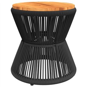 vidaXL Table Basse avec Base en Fil de Fer Noir Bois d'acacia Massif