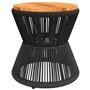vidaXL Table Basse avec Base en Fil de Fer Noir Bois d'acacia Massif
