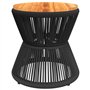 vidaXL Table Basse avec Base en Fil de Fer Noir Bois d'acacia Massif, Table latérale, Table de Salon, Table d'accent, Bout de ca