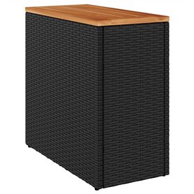 vidaXL Table d'appoint de Jardin Dessus en Bois Noir 58x27