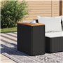 vidaXL Table d'appoint de Jardin Dessus en Bois Noir 58x27,5x55 cm