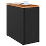 vidaXL Table d'appoint de Jardin Dessus en Bois Noir 58x27,5x55 cm