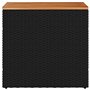 vidaXL Table d'appoint de Jardin Dessus en Bois Noir 58x27,5x55 cm