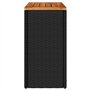 vidaXL Table d'appoint de Jardin Dessus en Bois Noir 58x27,5x55 cm
