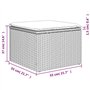 vidaXL Tabouret de Jardin avec Coussin, Siège avec Housse, Meuble de Terrasse Patio Balcon Extérieur, Beige 55x55x37cm Résine Tr