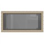 vidaXL Table d'appoint de Jardin avec Dessus en Verre Beige rotin
