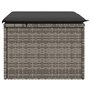 vidaXL Tabouret de Jardin avec Coussin, Siège avec Housse, Meuble de Patio Balcon Terrasse Arrière-Cour Extérieur, Gris Résine T