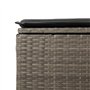 vidaXL Tabouret de Jardin avec Coussin, Siège avec Housse, Meuble de Patio Balcon Terrasse Arrière-Cour Extérieur, Gris Résine T