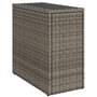vidaXL Table d'appoint de Jardin avec Dessus en Verre Gris rotin