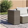 vidaXL Table d'appoint de Jardin avec Dessus en Verre Gris rotin