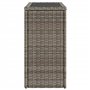 vidaXL Table d'appoint de Jardin avec Dessus en Verre Gris rotin