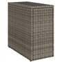 vidaXL Table d'appoint de Jardin avec Dessus en Verre Gris rotin