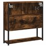 vidaXL Armoire à Miroir de Salle de Bain, Placard Mural de Toilette avec Miroir, Meuble de Rangement, Moderne, Chêne Fumé Bois d