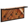 vidaXL Porte-Manteau Mural avec 6 Crochets Bois Massif d'acacia