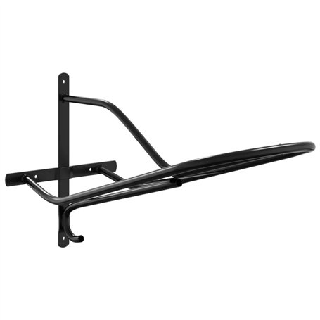 vidaXL Porte-selle mural noir fer