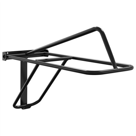 vidaXL Porte-Selle Pliable Mural Noir Fer