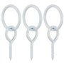 vidaXL Anneaux d'attelage avec vis à œil 3 pcs argenté Acier