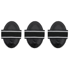 vidaXL Étrilles 3 pcs Noir Acier