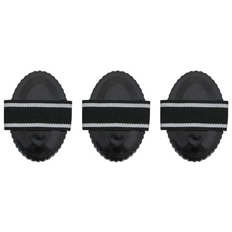 vidaXL Étrilles 3 pcs Noir Acier
