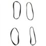 vidaXL Bandes tressées pour Chevaux 500 pcs Silicone Noir, élastique, élastique de Cheval, Tresse de Cheval pour crinière Courte