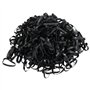vidaXL Bandes tressées pour Chevaux 500 pcs Silicone Noir, élastique, élastique de Cheval, Tresse de Cheval pour crinière Courte