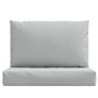 vidaXL Lot de 2 Coussins de Palette, Oreillers de Balcon, Coussins de Sièges Patio Jardinage Terrasse Extérieur, Gris Clair Méla