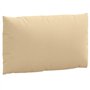 vidaXL Lot de 3 Coussins de Palette, Oreillers de Balcon, Coussins de Sièges Patio Jardinage Terrasse Extérieur, Beige Mélangé T
