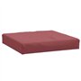 vidaXL Coussin de Palette Rouge Bordeaux mélangé 60x60x9