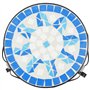 vidaXL Supports pour plantes 3 pcs bleu et blanc céramique, table de plantes, support de plante d'extérieur, table d’appoint mos