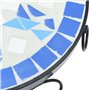 vidaXL Supports pour plantes 3 pcs bleu et blanc céramique, table de plantes, support de plante d'extérieur, table d’appoint mos