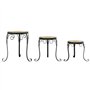 vidaXL Supports pour plantes 3 pcs terre cuite et blanc céramique, table de plantes, support de plante d'extérieur, table d’appo