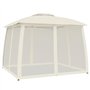 vidaXL Tonnelle Double Toit et parois en Filet crème 2