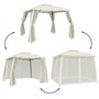 vidaXL Tonnelle Double Toit et parois en Filet crème 2,93x2,93 m Acier, tonnelle de Jardin, tonnelle de Patio, pavillon, tonnell