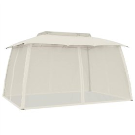 vidaXL Tonnelle Double Toit et parois en Filet crème 3