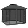 vidaXL Tonnelle Double Toit parois Filet Anthracite 2