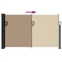 vidaXL Auvent latéral rétractable Taupe 120x600 cm, écran d’intimité de Jardin, Brise-Vue de Balcon, écran d'extérieur, Brise-Vu