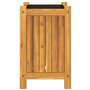 vidaXL Jardinière avec Doublure, Lit Surélevé, Bac à Fleurs, Pot de Plantes, Boîte à Fleurs Jardin Patio Terrasse, 31x31x50 cm B