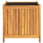 vidaXL Jardinière avec Doublure, Lit Surélevé, Bac à Fleurs, Pot de Plantes, Boîte à Fleurs Jardin Patio Terrasse, 50x50x50 cm B