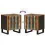 vidaXL Table de Chevet, Armoire de Lit avec Rangement, Table de Nuit, Meuble de Chambre à Coucher Intérieur, Bois Massif de Récu