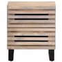 vidaXL Tables de Chevet 2 pcs, Armoires de Lit avec Rangement, Tables de Nuit, Meubles de Chambre à Coucher Intérieur, Bois Mang