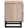 vidaXL Tables de Chevet 2 pcs, Armoires de Lit avec Rangement, Tables de Nuit, Meubles de Chambre à Coucher Intérieur, Bois Mang