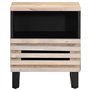 vidaXL Tables de Chevet 2 pcs, Armoires de Lit avec Rangement, Tables de Nuit, Meubles de Chambre à Coucher Intérieur, Bois Mang